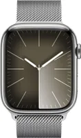 Apple Watch 9 Cell 45mm Edelst. Silber Milanese Loop