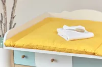 KraftKids Wickelauflage weiße Punkte auf Gelb breit 75 x tief 70 cm