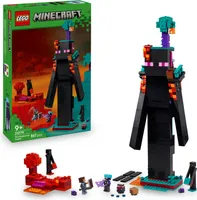 LEGO Minecraft Der Enderman-Turm - Spielzeug umbaubar in 2 Festungen - Inkl. 2 Endermen Figuren und Netherportal - Geschenk für Jungen, Mädchen und Gaming Fans ab 9 Jahren - 21279