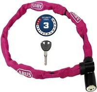 Zámek Abus 1500/60 web - řetězový, na klíč, růžová