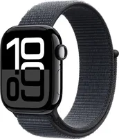 Apple Watch, Series 10, GPS, diamantschwarz, 42mm, Aluminiumgehäuse, Sport Loop tinte