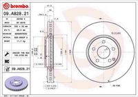 BREMBO Bremsscheibe Artikel: 09.A828.21