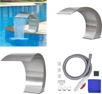 vidaXL Garten Wasserfall Pool Fontäne Edelstahl 45x30x60 cm - Pool Fontäne - Pool Fontänen - Schwimmbecken Fontäne - Pool Wasserbogen
