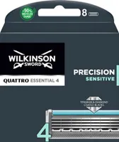 Wilkinson Sword Quattro Titanium Sensitive Holicí břity pro muže, 8 kusů (VÝROBEK Z NĚMECKA)