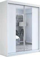 Schwebetürenschrank, 2-türig Schrank mit Spiegel! Moderne Garderobe für Kleidung. Verschiedene Farben (Weiß, Schwarz, Somona) Kleiderschrank  ELEGANZA  180 cm