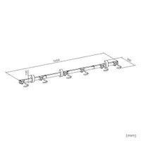Nástěnný držák na kolo Wiltec pro 6 jízdních kol 160,4 x 18 x 10,5 cm do 150 kg, univerzální držák na kolo, snadná instalace, ocelové zavěšení kola