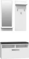 ADGO® Set Flurmöbel-Set Kleiderschränke Spiegel und Kleiderbügel Schuhschrank