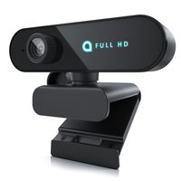 Aplic Full HD Webcam mit Mikrofon - 1920x1080P @ 30 Hz – Privacy Shutter Sichtschutzkappe – Stativgewinde 1/4 Zoll – schwenkbare Halterung – weißabgleich – LED Betriebsanzeige