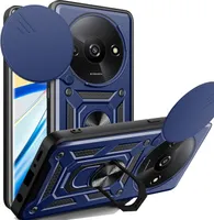 Outdoor Panzer Hülle Xiaomi Redmi A3 Handyhülle mit Kameraschutz Ringhalter Case Blau