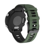Für Garmin Vivoactive 4 Kunststoff / Silikon Armband Uhr Smart Watch Sport Dunkel Grün / Schwarz