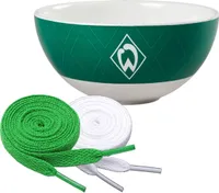 SV Werder Bremen Schüssel Müslischale "Raute" + 2 Paar Fan-Schnürsenkel 1# 19#