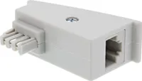 InLine® TAE-F Adapter, TAE-F Stecker auf RJ45 Buchse, 8P2C für Fritzbox, grau