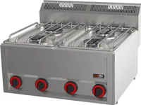 Gas-Kochfläche mit 4 Brenner Tischgerät