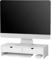 Rootz Monitorständer, Computerbildschirm, Monitorständer, Schreibtisch-Organizer mit 2 Schubladen