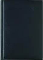 Buchkalender Balacron schwarz 2025 - Büro-Kalender A5 - Cheftimer - 1 Tag 1 Seite - 352 Seiten - Balacron-Einband - Zettler