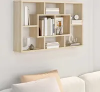 vidaXL Wandregal Sonoma-Eiche 85x16x52,5 cm Holzwerkstoff