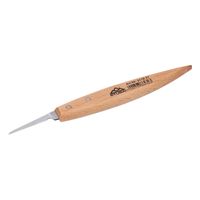 STUBAI Kerbschnitzmesser 45 mm | Kerbschnitzmesser mit Holzheft, extra scharf geschliffen, gerade Klinge, SB-V, Holzbearbeitung, Schnitzwerkzeug