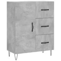vidaXL Kredens betonowy szary 69,5x34x90 cm materiał drewnopochodny