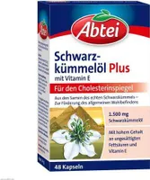 Abbey | Olej z čierneho kmínu Plus s vitamínom E | 48 kapsúl