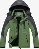 Outdoor Warme Winterjacken Parka Wintermantel Mit Abnehmbare Kapuze Mit Reißverschluss Herren Jacken Grün, Größe XL