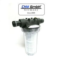 CHM GmbH® 1" Vorfilter 2 L Wasserfilter Hauswasserwerk Filter Pumpe 4000 L/h schwarz