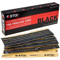 STIX Reparatur Streifen Selbstvulkanisierung 8" 6mm 25 Streifen schwarz Satz