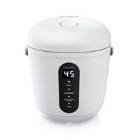 Arendo Rice Cooker digital 0,8 l s odmerkou a lyžicou na ryžu, 2 programy varenia, funkcia Keep Warm, časovač, 300 W, biela