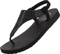 Skechers Meditation Glamorous Muse Damen Zehentrenner Schwarz