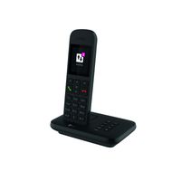 Telekom Sinus A12 schwarz schnurloses Telefon Festnetz mit Anrufbeantworter