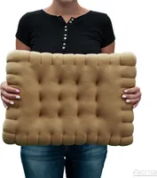 Riesenkeks Kissen 45 cm – Lustiges Deko-Kuschelkissen für Sofa & Bett