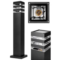 MasterLED Gartenleuchte LED Malibu - 61cm Schwarz – E27 max 60W – IP54 Pollerleuchte – Außenbeleuchtung für Garten - Hof - Einfahrt