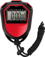 Wasserdichte Stoppuhr Digital Handheld LCD Timer Chronograph Sportzaehler mit Riemen zum Schwimmen Laufen Fussballtraining