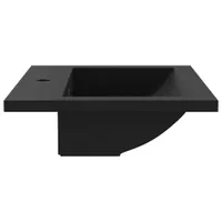 vidaXL Granitbecken 600×450×120 mm Schwarz