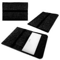 Notebook Laptop Tasche Sleeve Schutztasche Hülle Tablet Macbook Filz Ultrabook, Größe:15 - 15.6 Zoll, Farbe:Dunkelgrau
