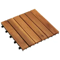 vidaXL Terasové dlaždice 30 ks. Vertikální vzor 30x30 cm akátové dřevo