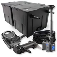 SunSun 2-komorový filtračný set 60000l 18W UVC klarifikátor jazierka NEO7000 50W čerpadlo hadica fontána