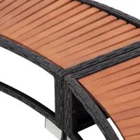 vidaXL Whirlpool-Umrandung Schwarz Poly-Rattan
