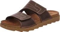 Rohde Herren Pantolette Leder Clog bequem wellenförmige Laufsohle Foggia-H 5972, Größe:43 EU, Farbe:Braun