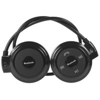 Drahtloser Bluetooth Stereo Sound Kopfhoerer MP3 Player Sportkopfhoerer mit Mikrofon Schwarz