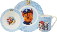 PAW Patrol Frühstücksset - Schale, Teller, Tasse - 3-teiliges Kindergeschirr aus Keramik - Offiziell lizenziert - Perfekt für Fans