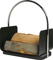 Holzkorb - Holzlege Lienbacher schwarz Chrom 50x41x30cm