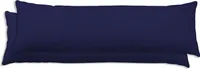 2er Set Seitenschläferkissen Bezug 40x145 cm navy blau Uni Kissenbezug Baumwolle
