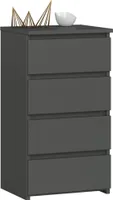 Kommode AKORD CL4 Graphitgrau 40 cm 4 Schubladen B40 x H74 x T35 cm