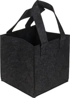 Filz-Taschen für 6 Flaschen Schwarz