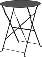 Bolero runder klappbarer Terrassentisch Stahl schwarz 60cm