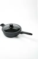 Der Allrounder - Guss Schmorpfanne mit Glasdeckel – 28 cm