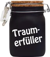 Spardose Geld Geschenk Ideen Traumerfüller Schwarz Größe L 1 Liter
