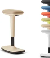 Trendoffice to-swift, Bürohocker, Stehsitz, Stehhilfe, Sitzhocker mit Wippfunktion ergonomisch und höhenverstellbar (50-75 cm) für gesundes und aktives Sitzen, by Dauphin (sand)