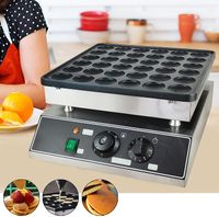 Waffelautomat Waffeleisen Elektrische Mini-Pfannkuchenhersteller Waffle Maker mit 36 Löcher 1000W
