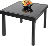 Gartentisch Balkontisch Ausziehbar 90 - 180 cm Schwarz Diplomat ib style®
